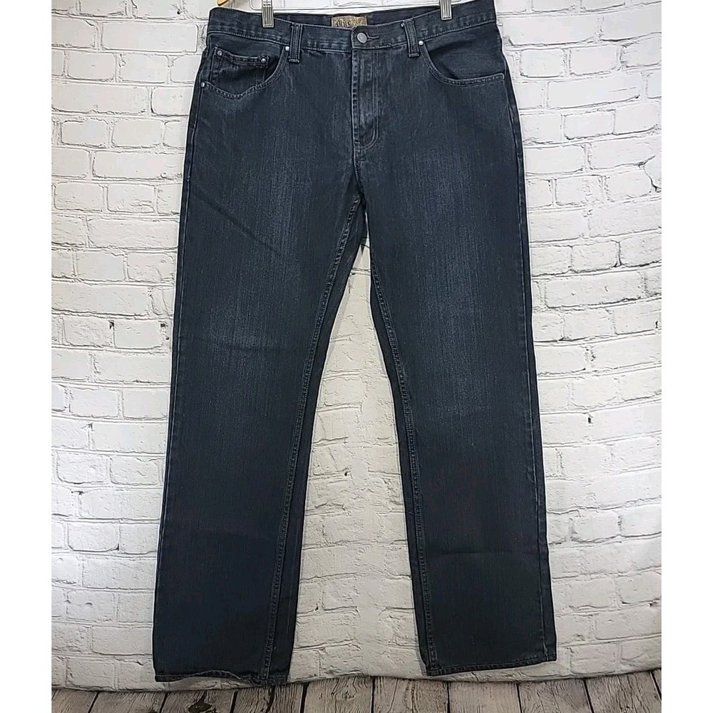 Blue Pronto Uomo Jeans Mens W36 L34‎ Dark Wash Relaxed Fit Straight Leg
